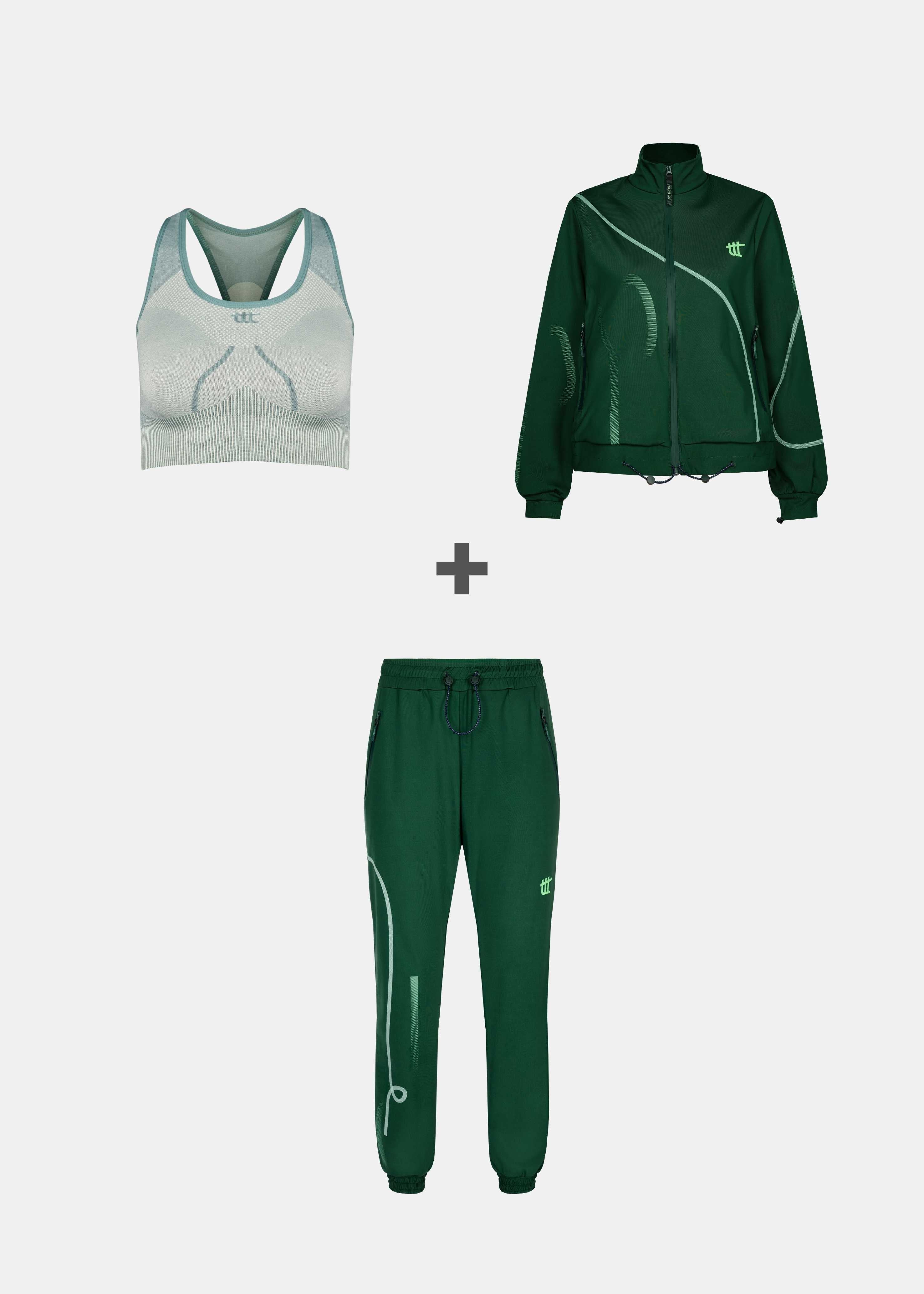 Trainingsjacke + Trainingshose + Sport BH