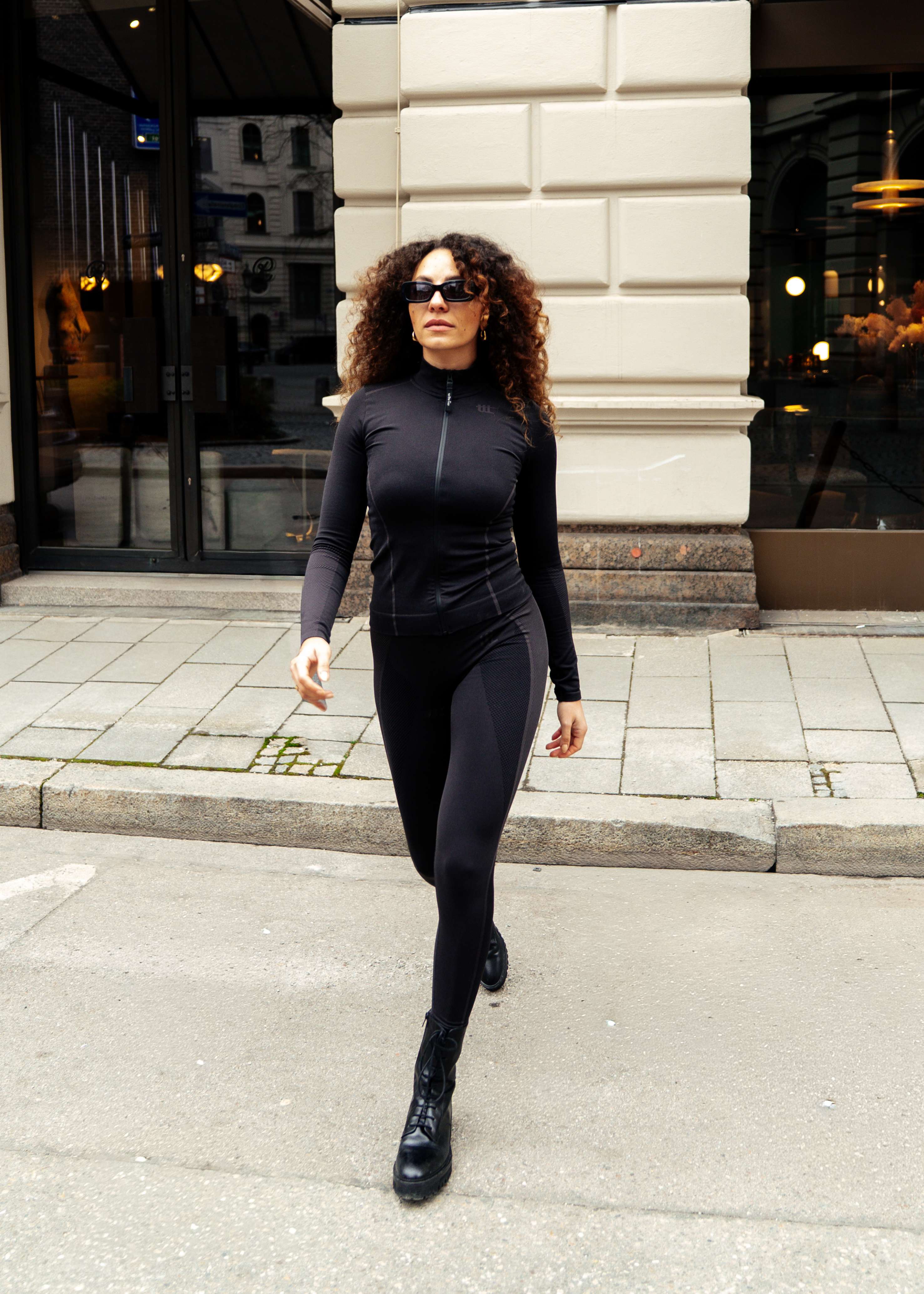 High-End Premium Leggings in schwarz