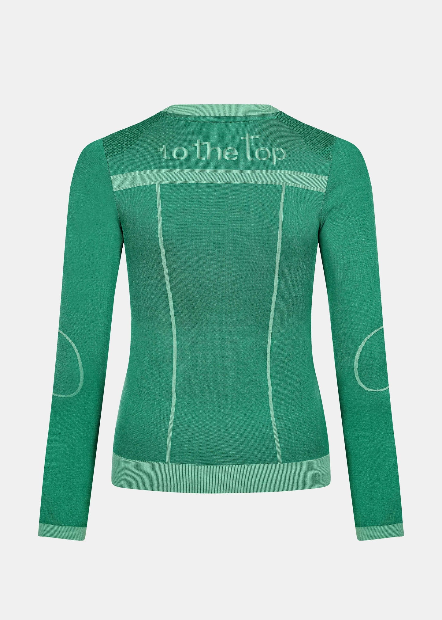 Langarmshirt damen in green with minimalist back design