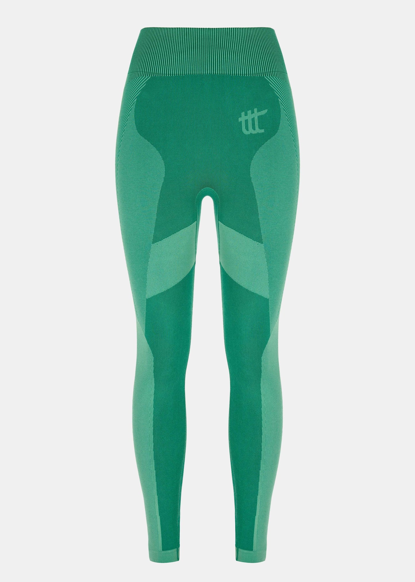 Premium seamless leggings in green with sculpting silhouette