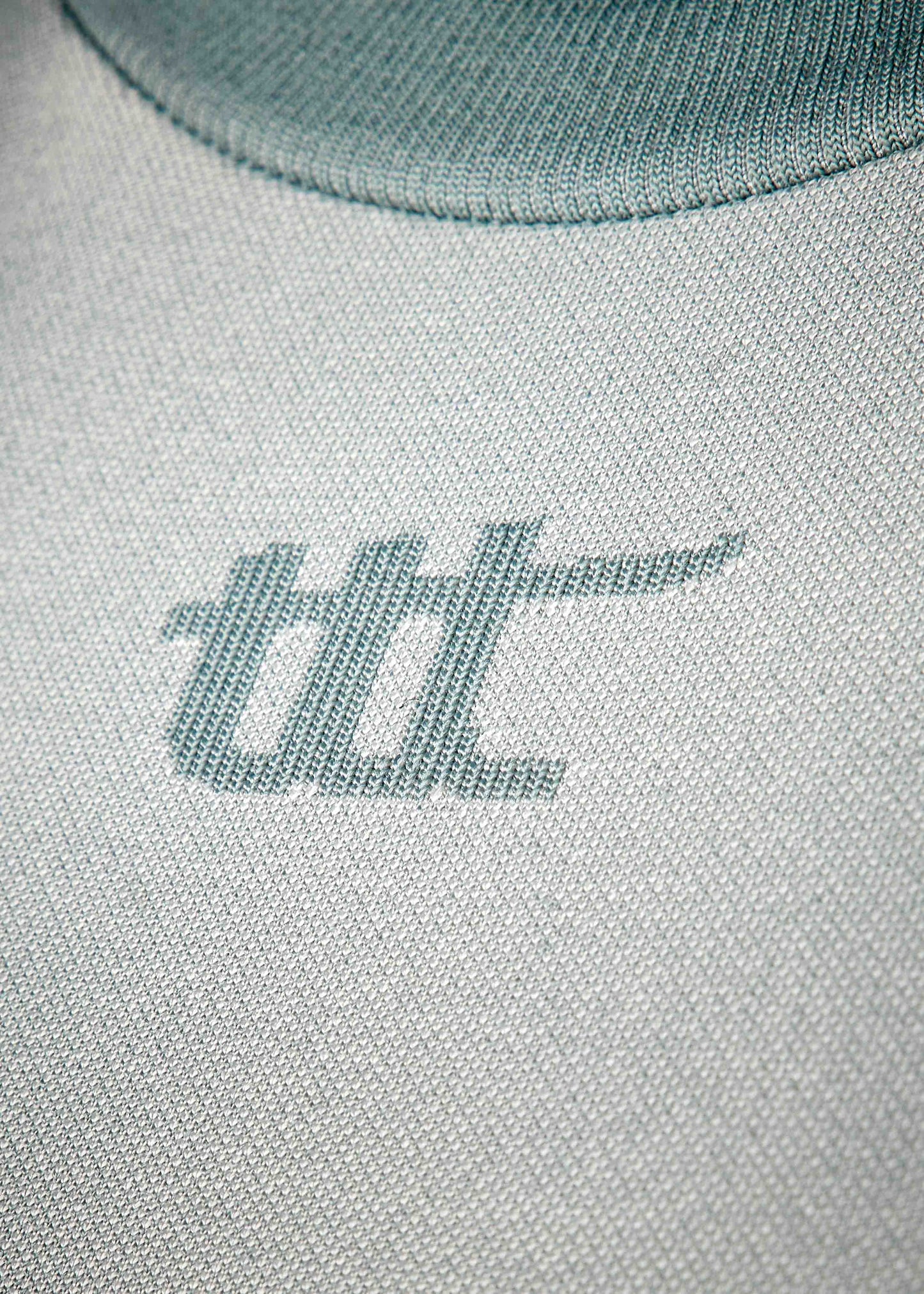 Close-up of seamless knit made from recycled materials