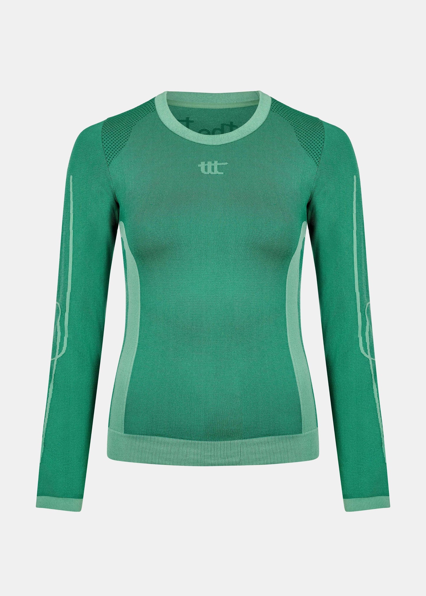 Seamless long sleeve grün with clean design and seamless fit
