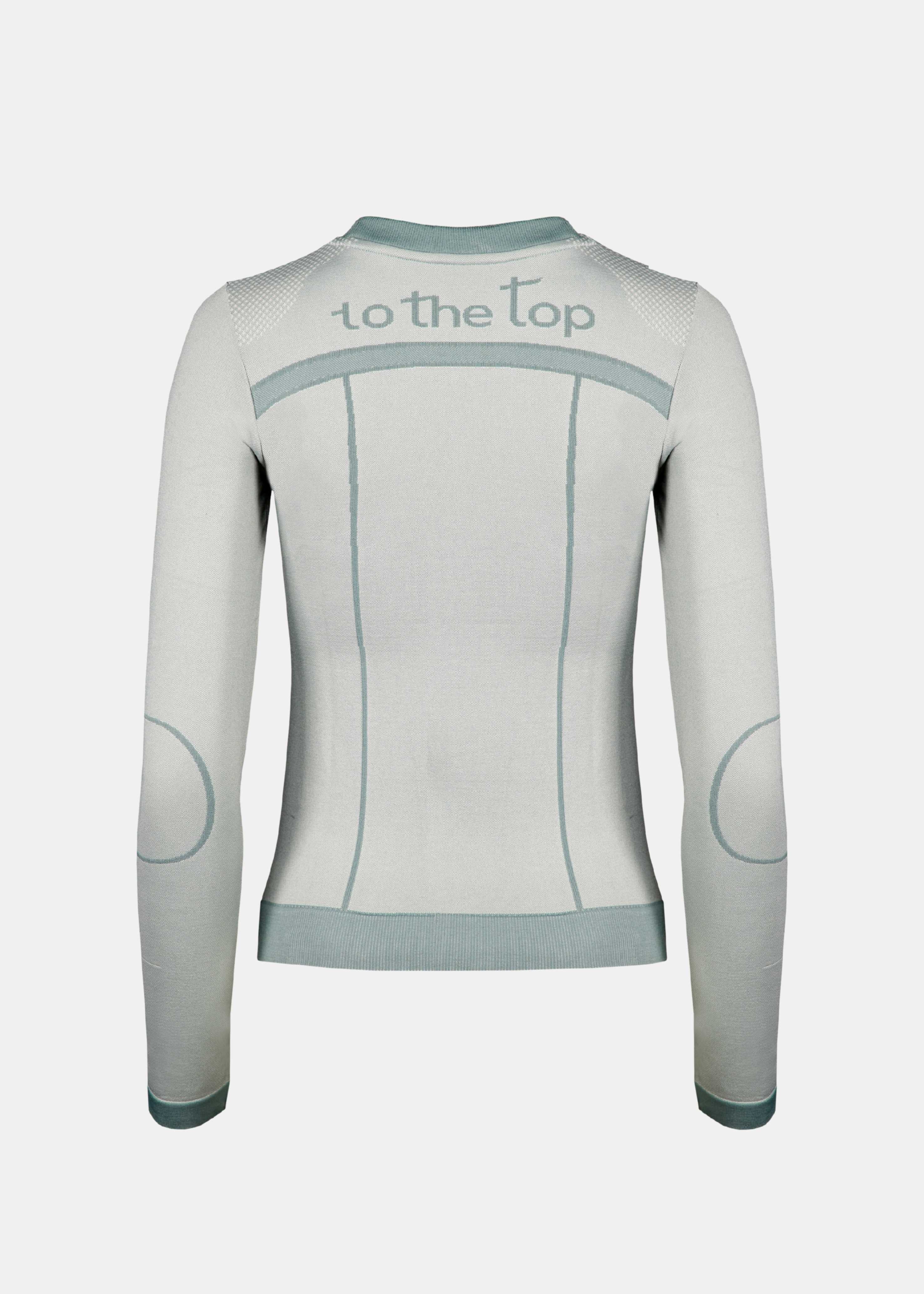 Seamless long sleeve styled as a versatile everyday top