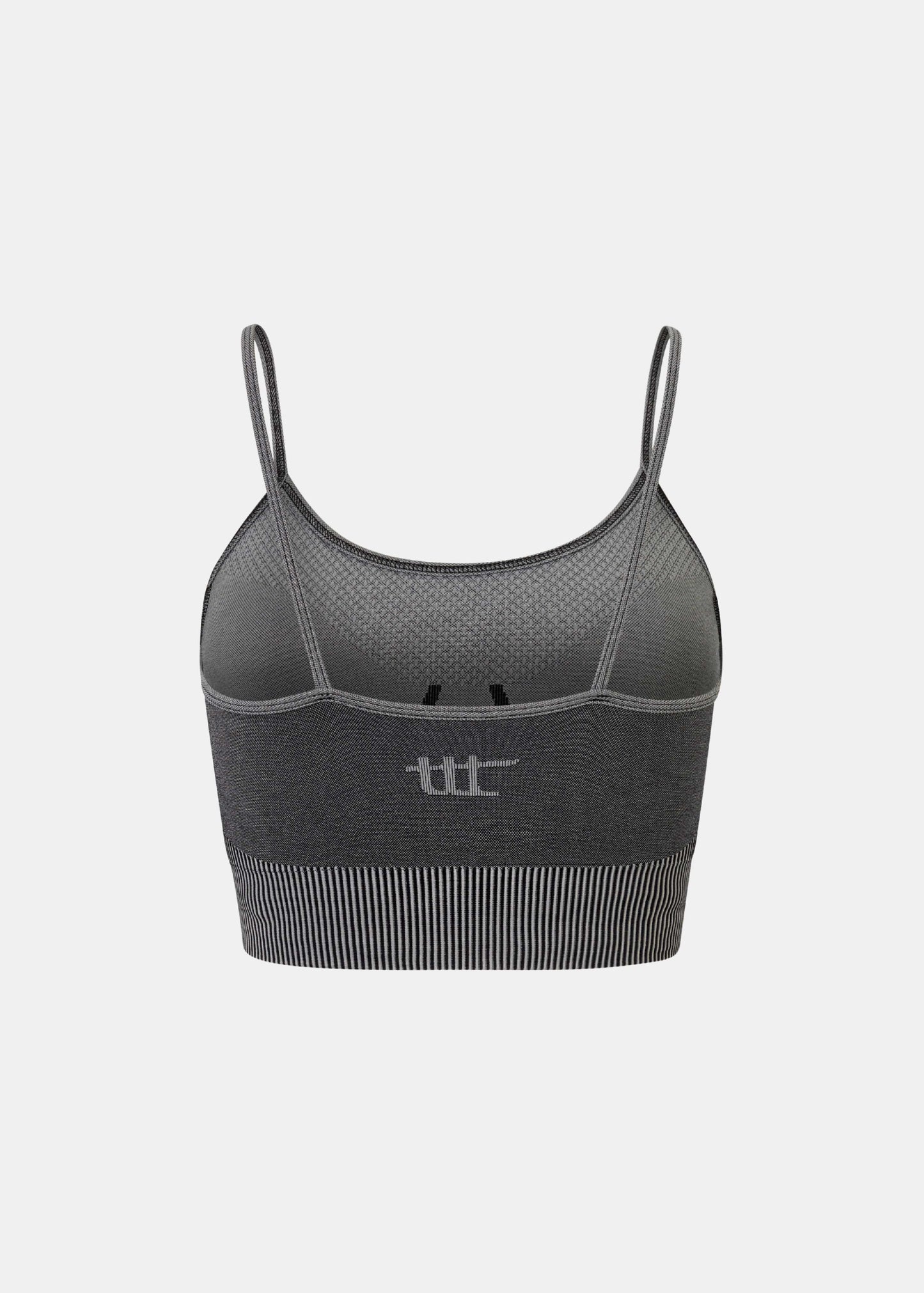 Casual sports bra made from recycled material with seamless knit structure