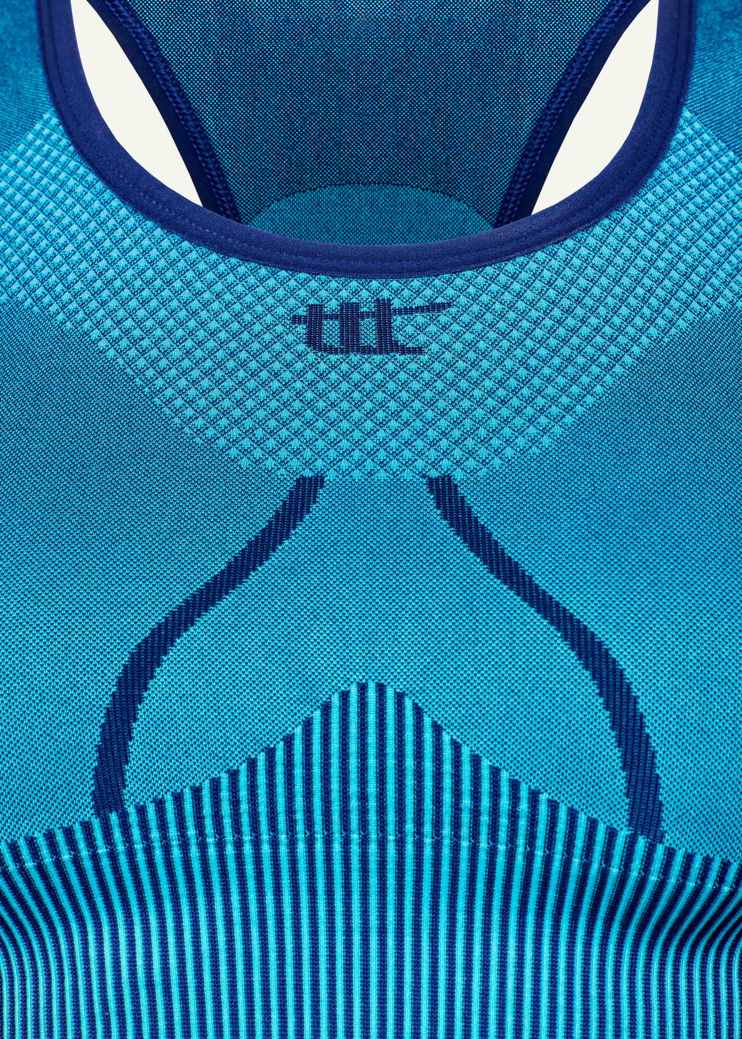 Close-up of seamless knit made from recycled materials