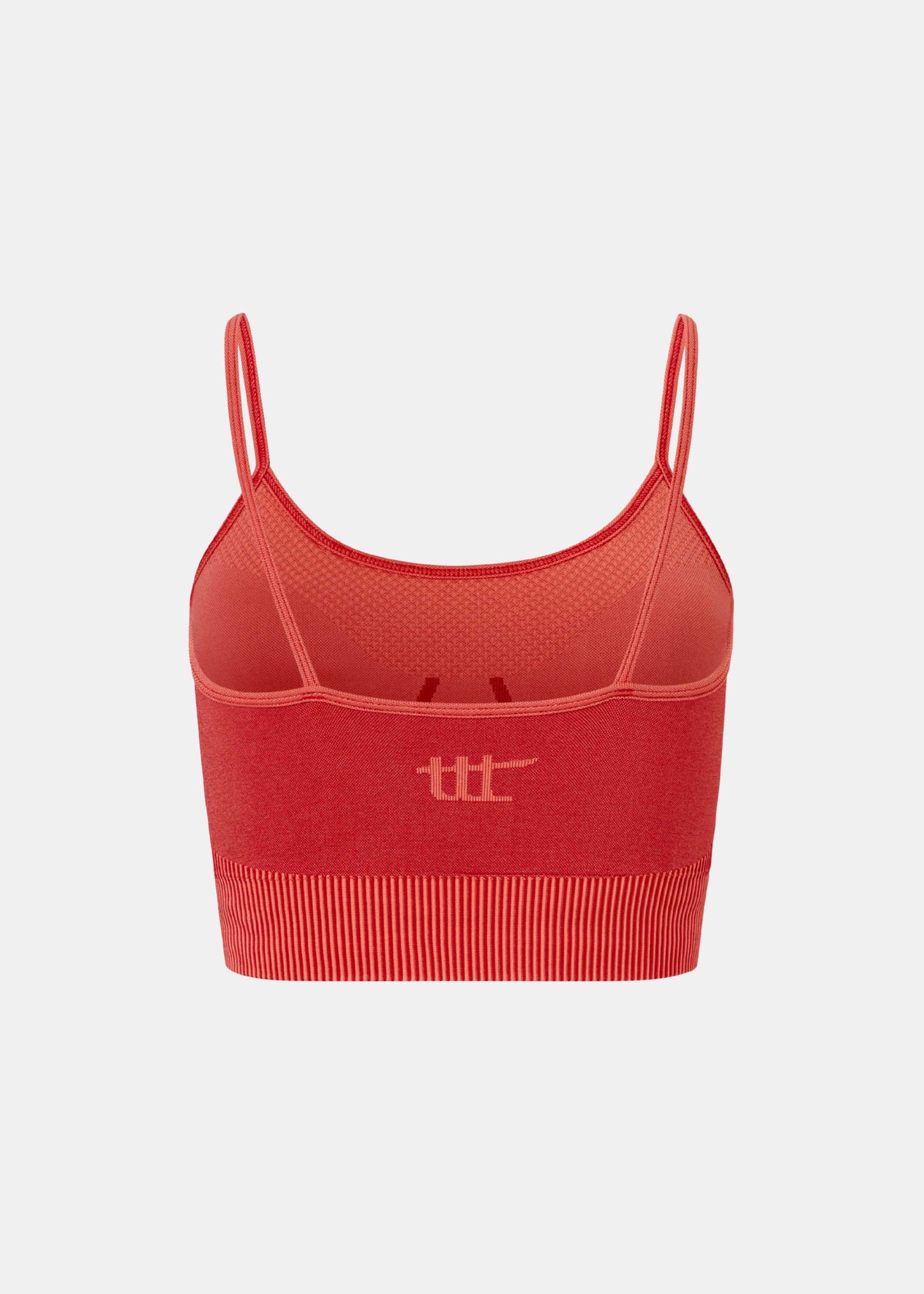 Casual sports bra made from recycled material with seamless knit structure