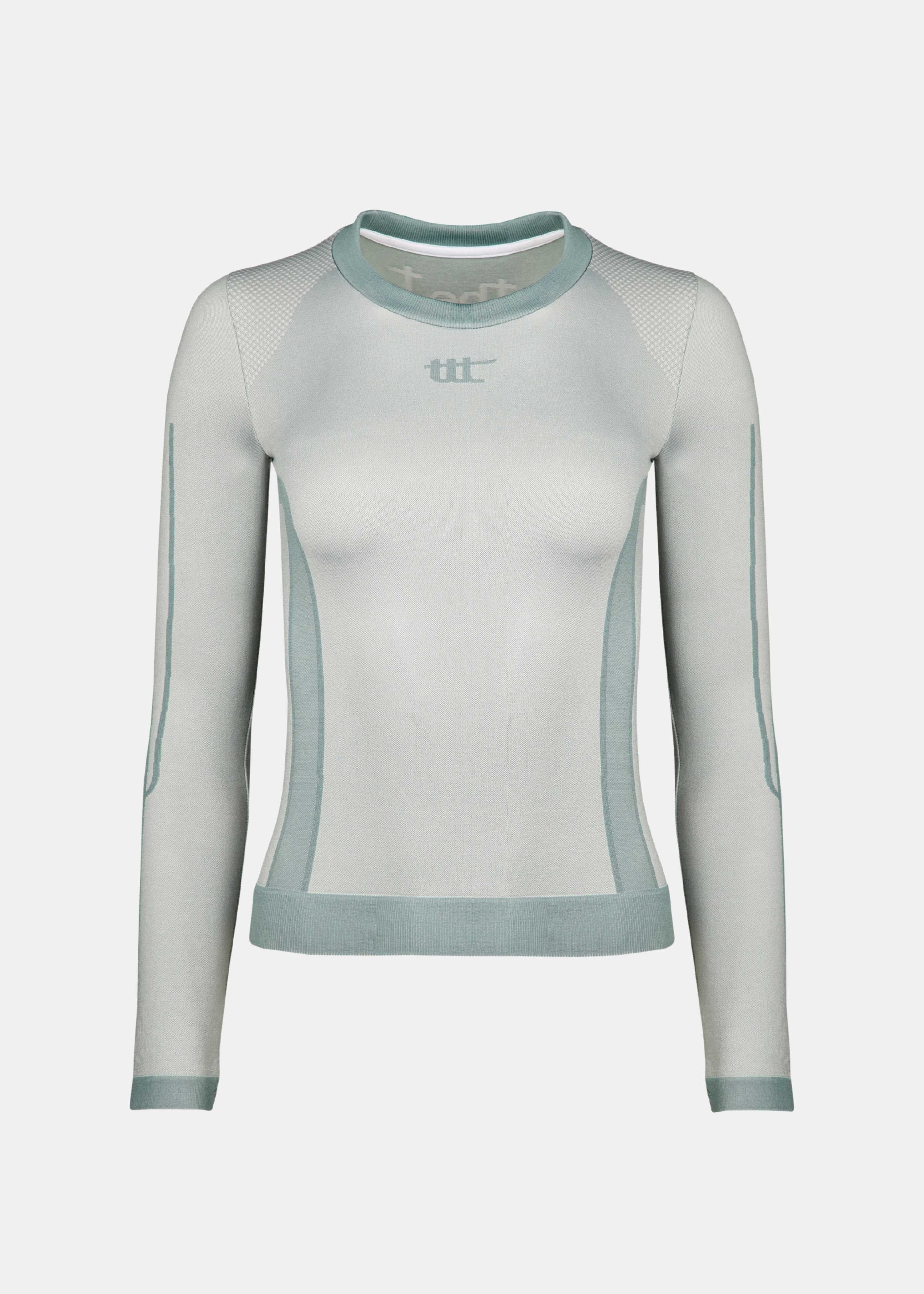 Sportoberteil Damen in slateblue with long sleeves and comfortable fit