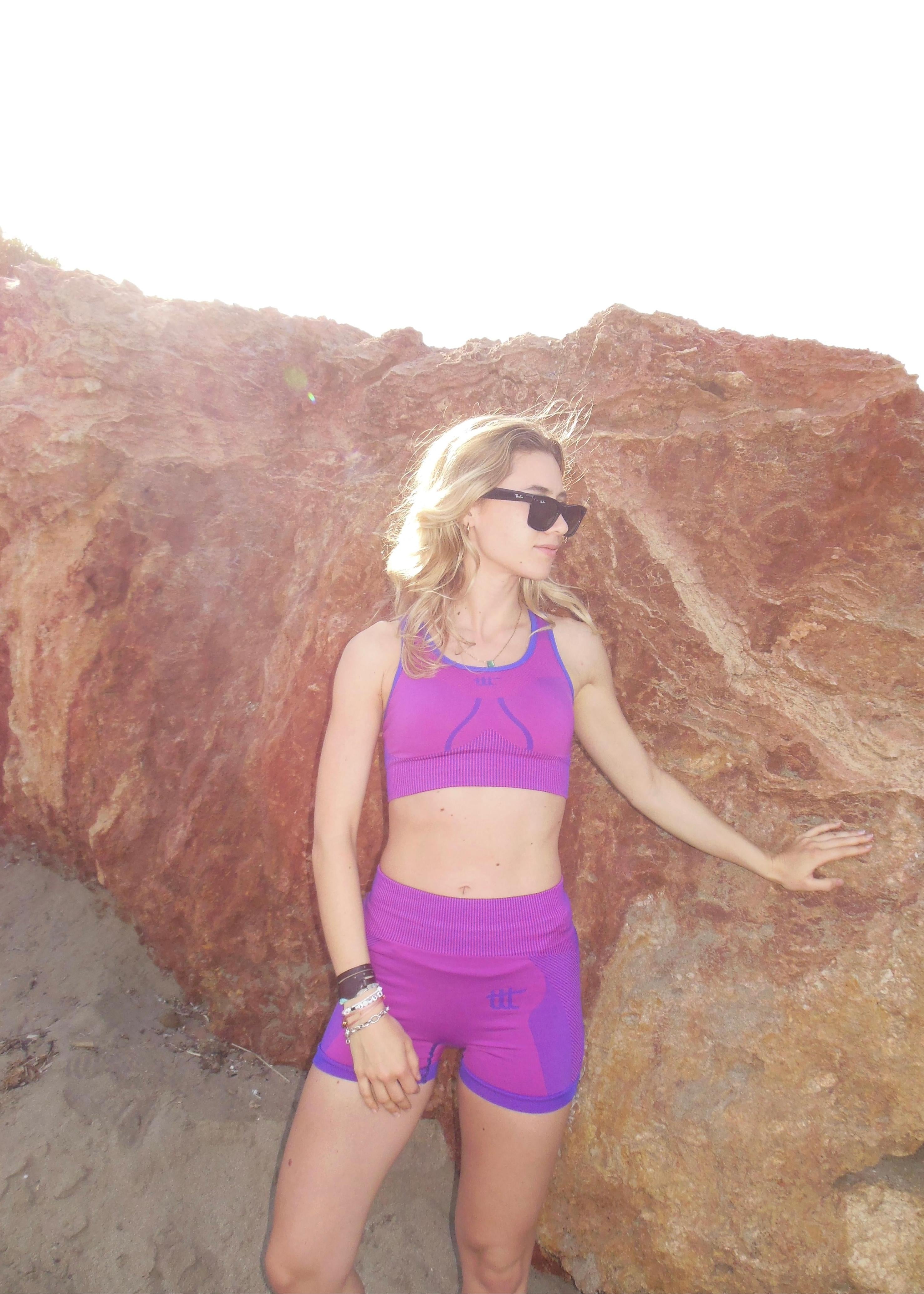 Seamless Sports Bra Magenta