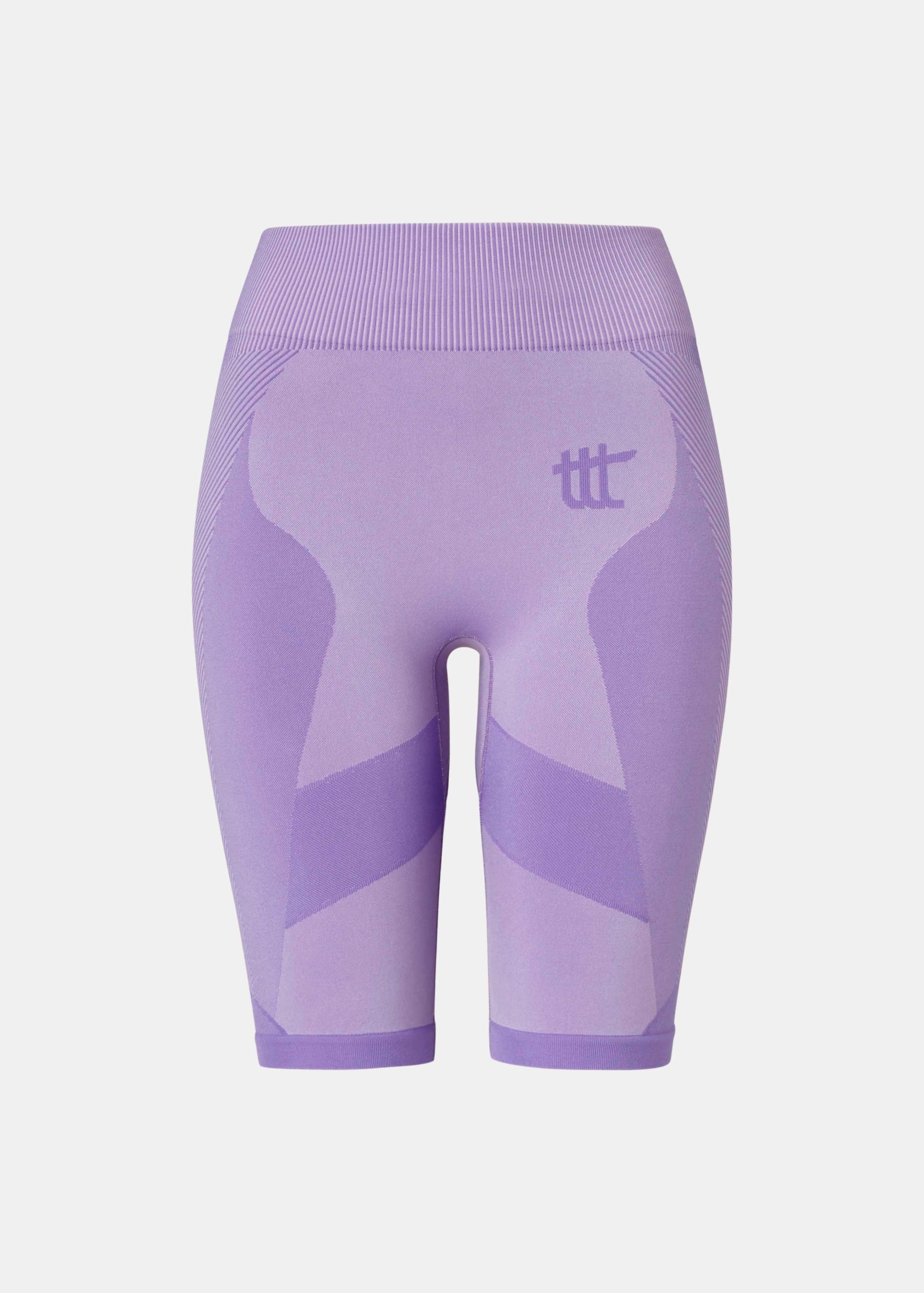 Biker shorts purple with seamless design and tall fit