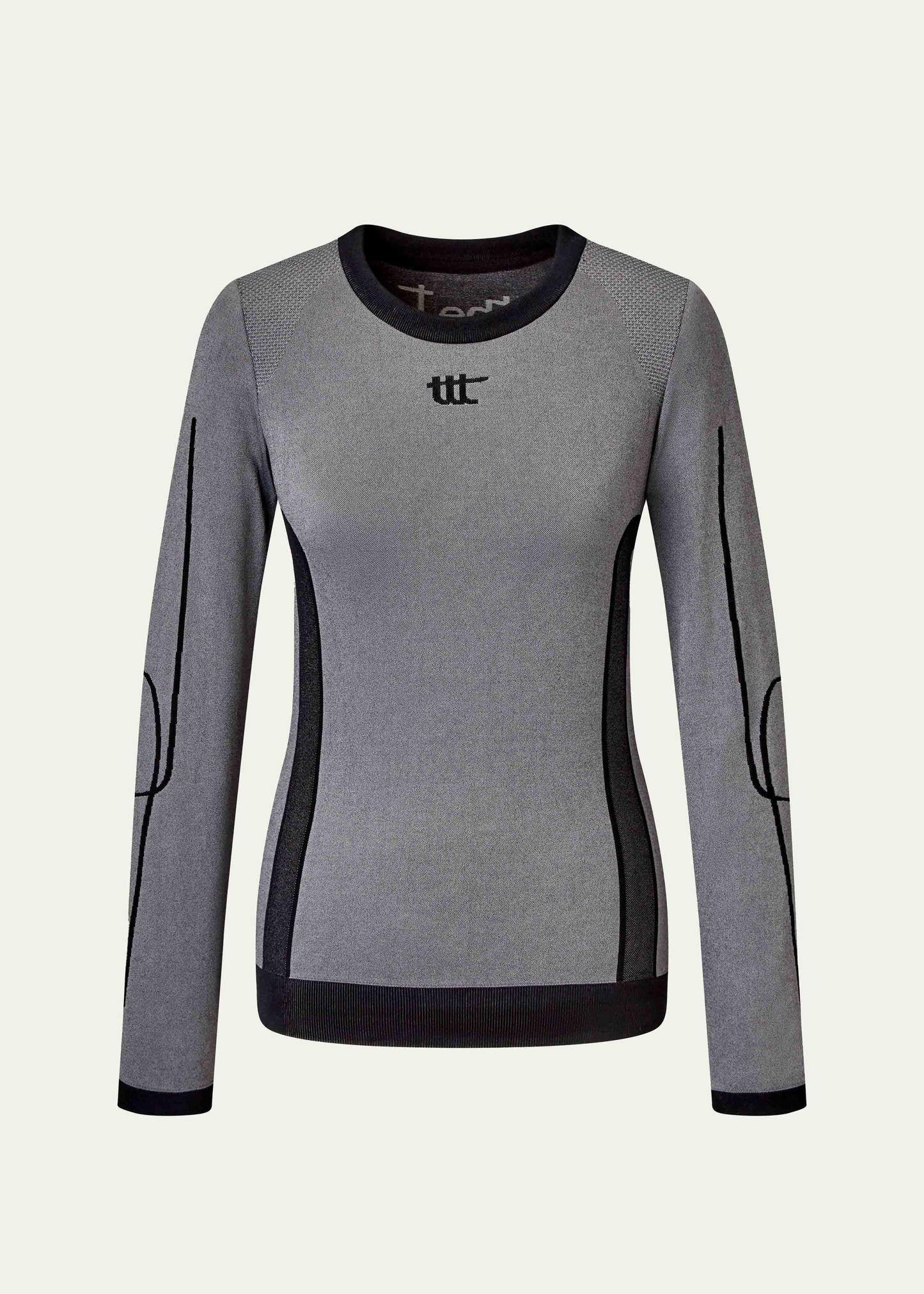 Seamless Light Shape Sport Langarmshirt Anthrazit