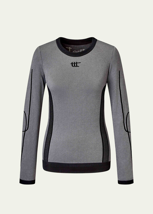 Seamless Light Shape Sport Langarmshirt Anthrazit