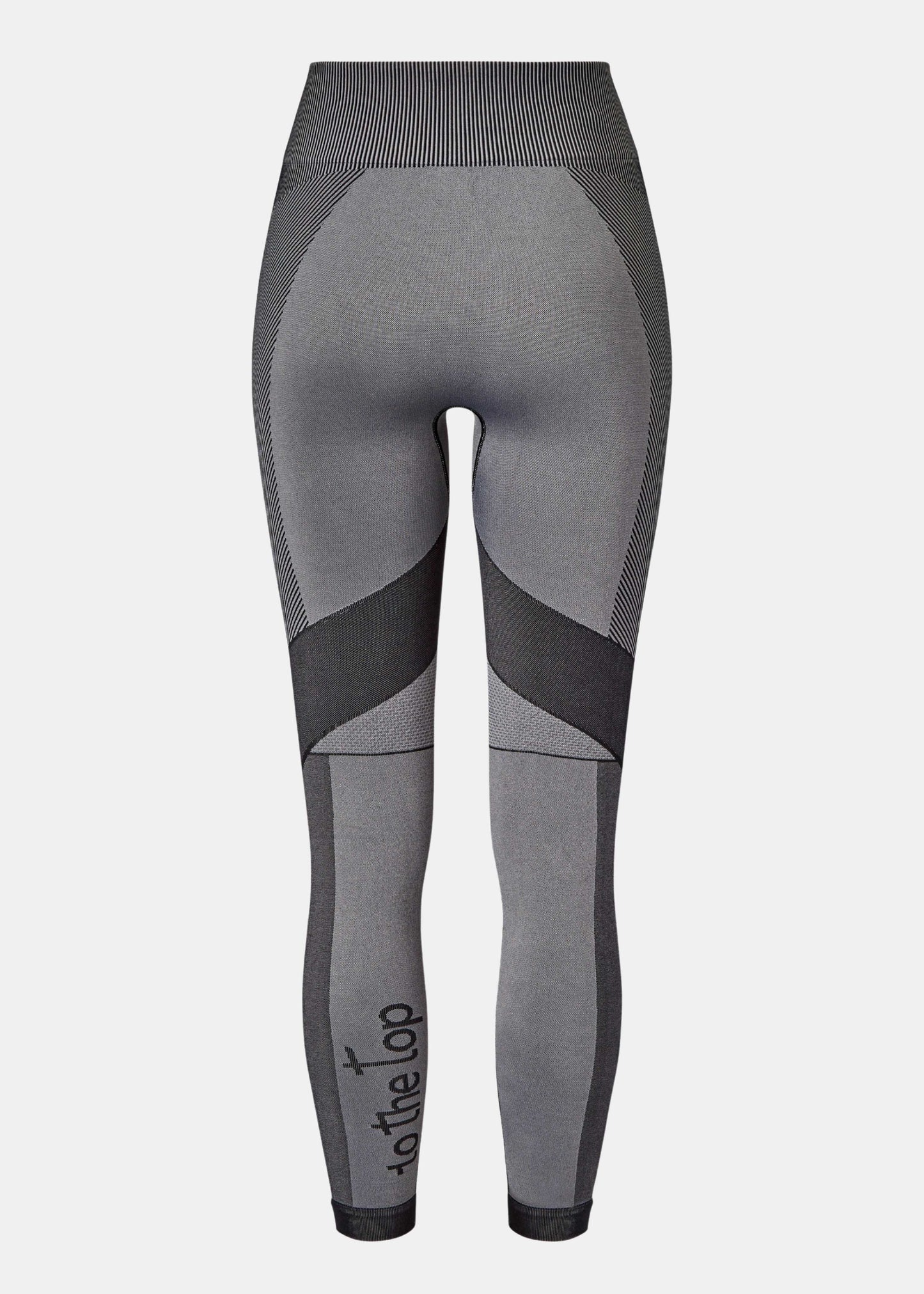 Grey seamless leggings with sculpting fit and clean design