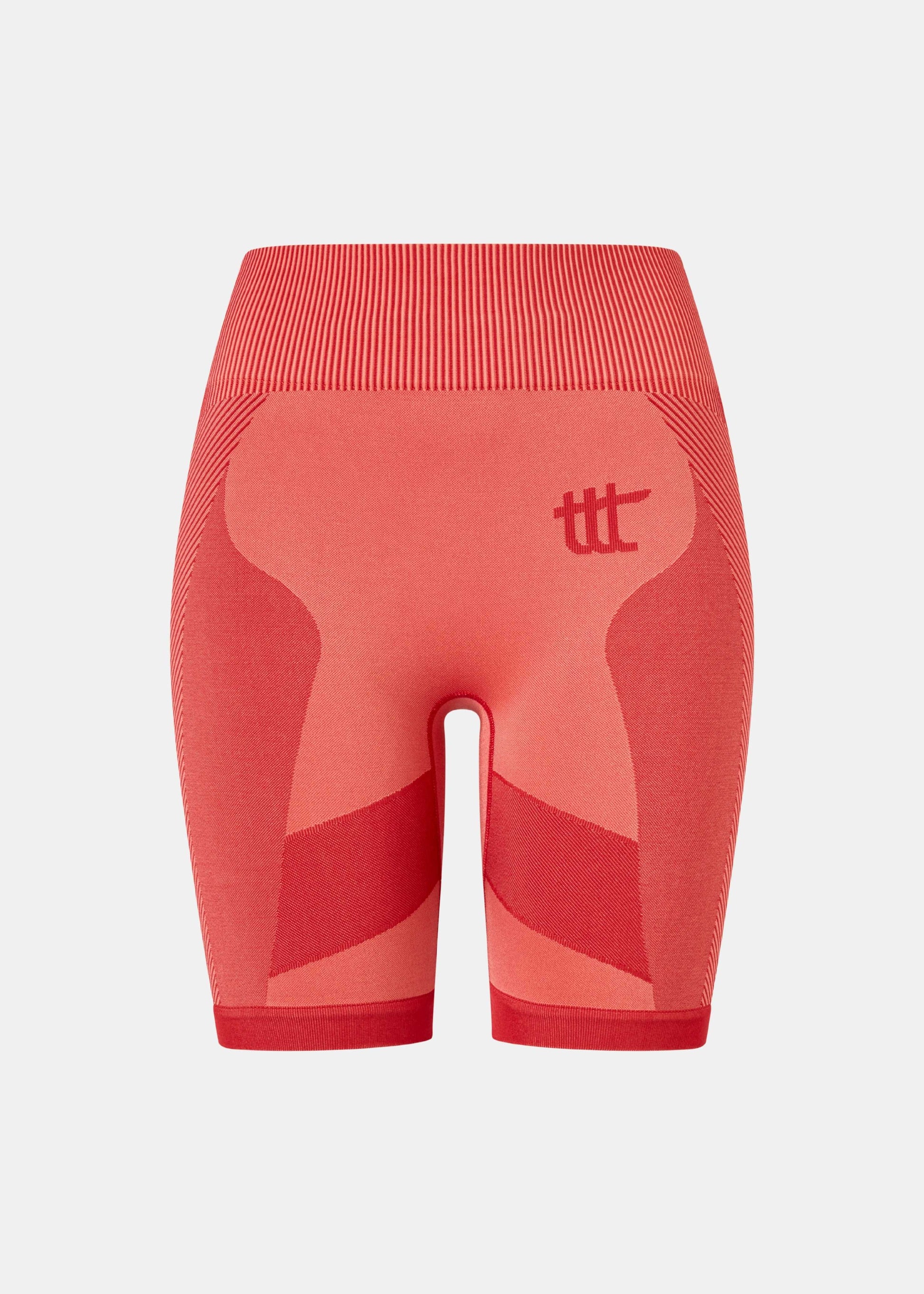 Bike shorts in coral designed as short leggings with soft fit