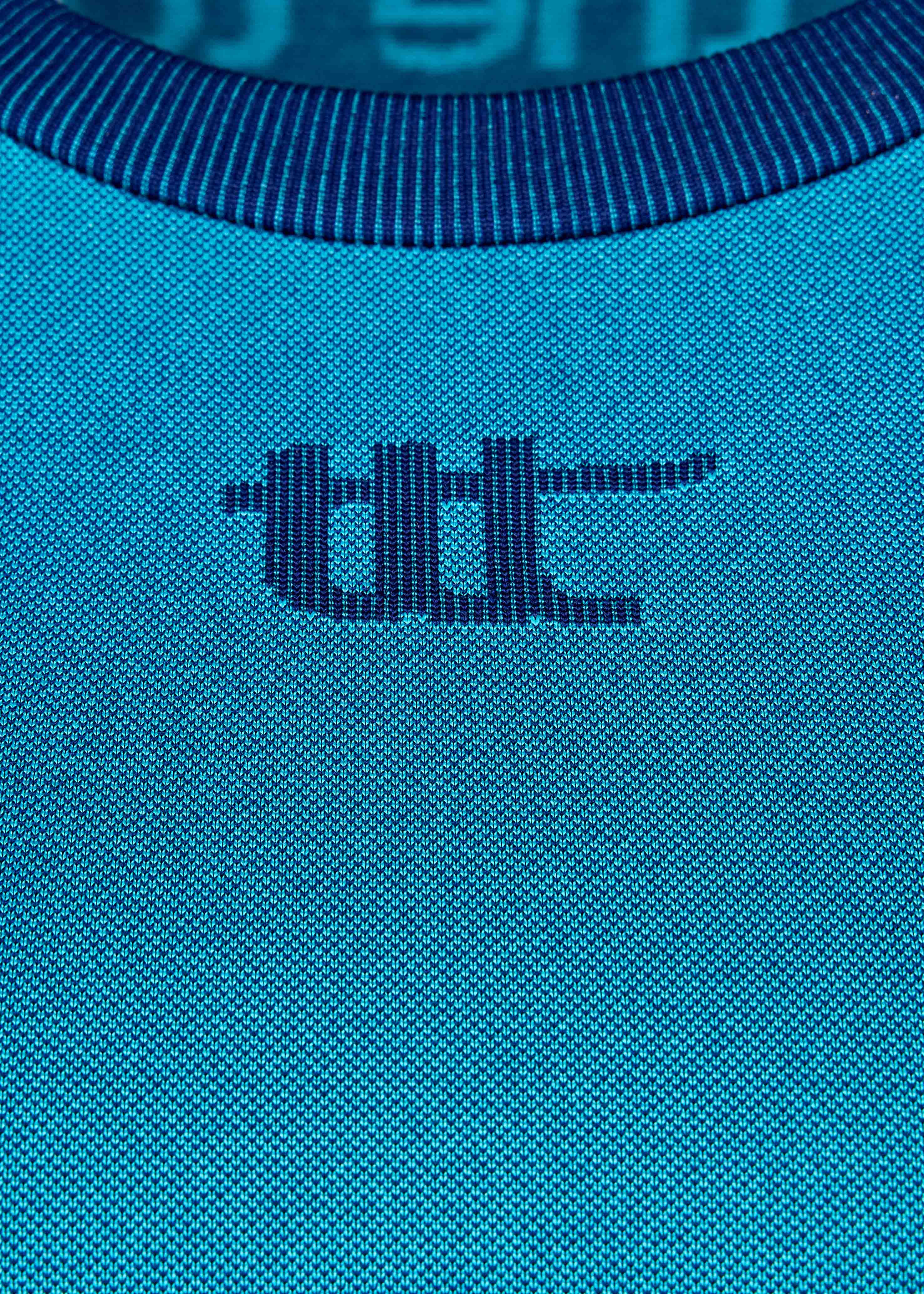 Close-up of seamless knit made from recycled materials