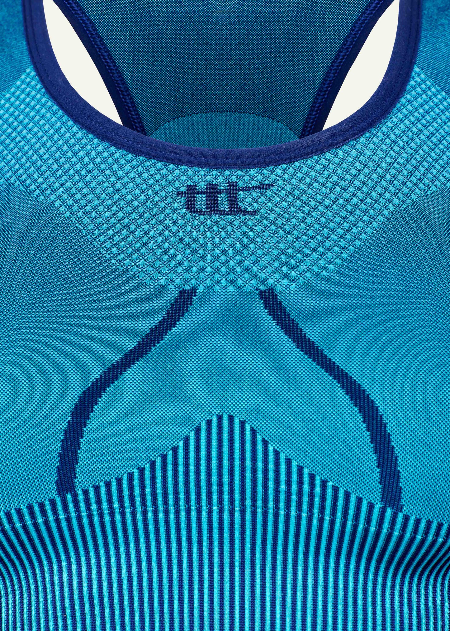 Close-up of seamless knit made from recycled materials