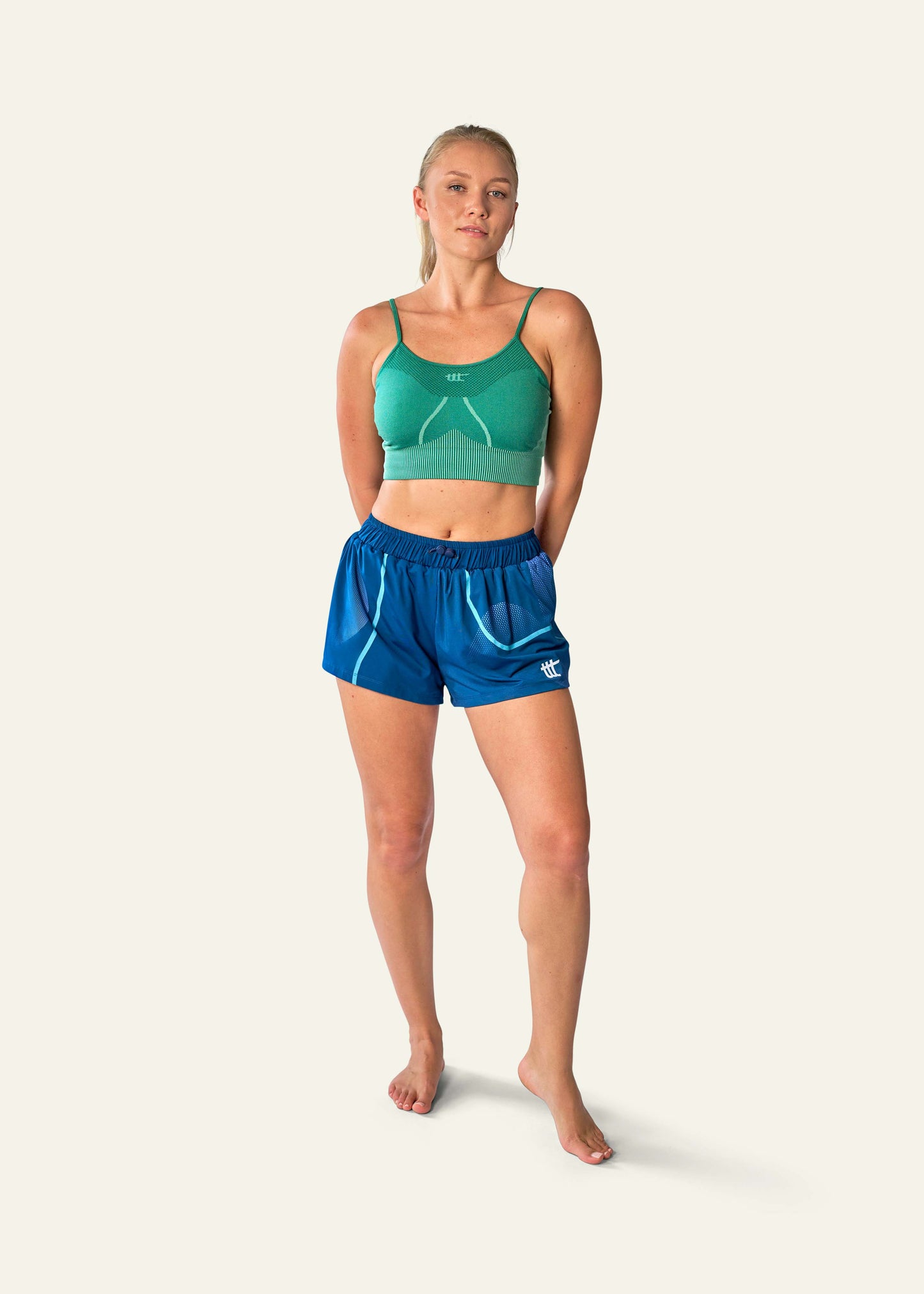 Pace Shorts Damen Leicht Blau