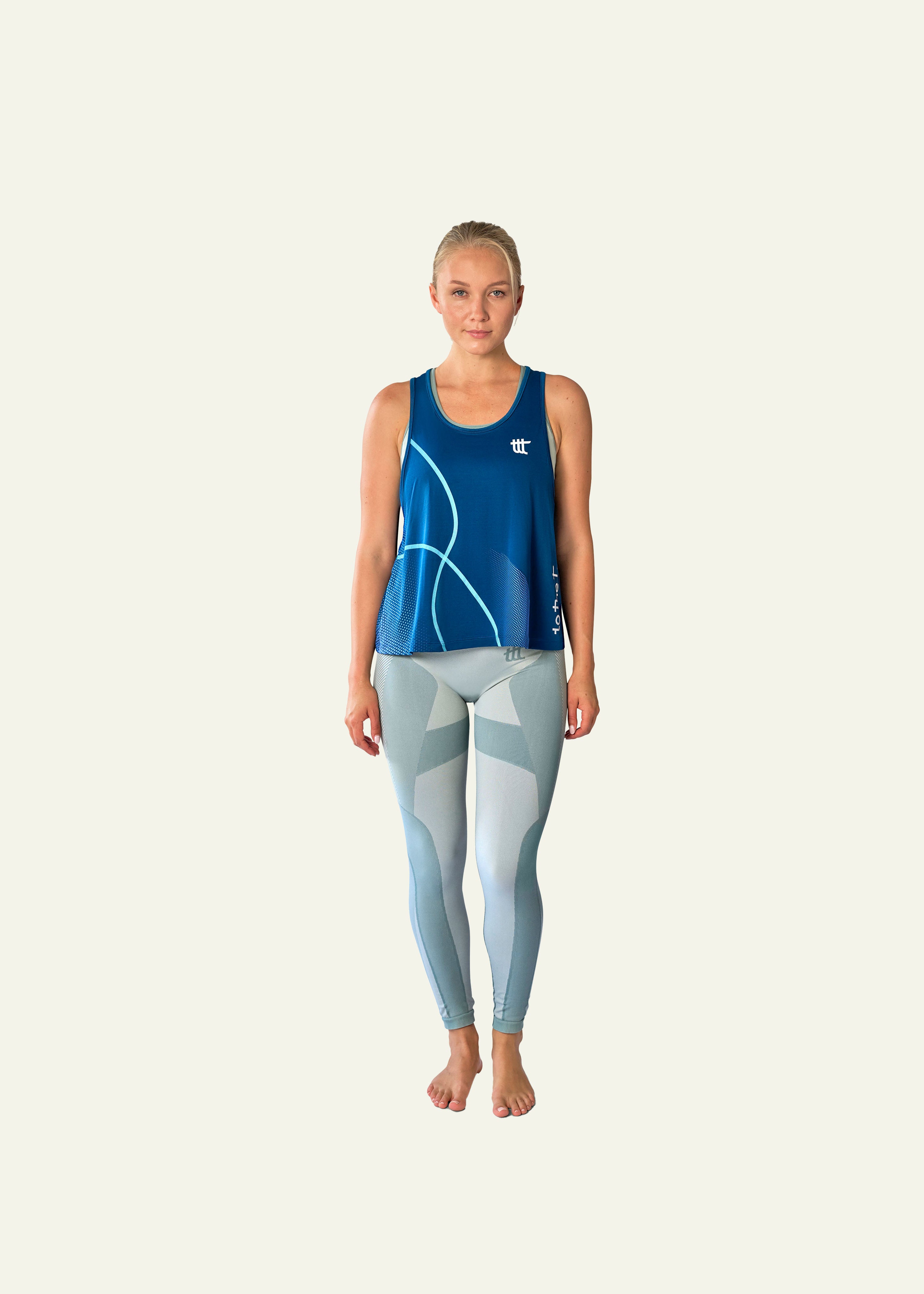 Pace Tank Top Damen Superleicht Blau